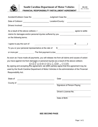 Free Dmv Fr 230 Form in PDF