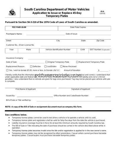 Free Dmw 45 A Form in PDF