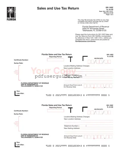 Free Dr 15Ez Sales Tax Form in PDF