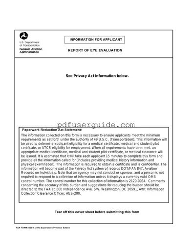 Free Faa 8500 7 Form in PDF