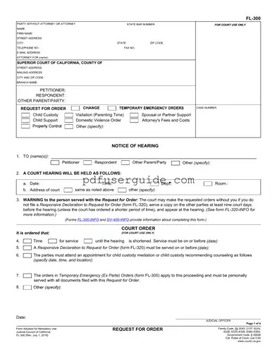 Free Fl 300 Form in PDF