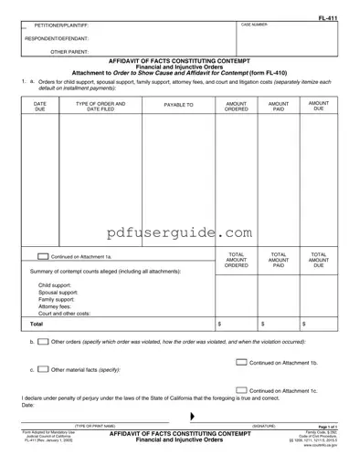 Free Fl 411 Form in PDF