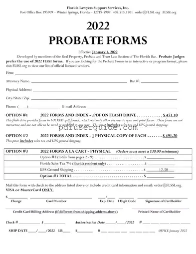 Free Florida Lawyers Support Form in PDF