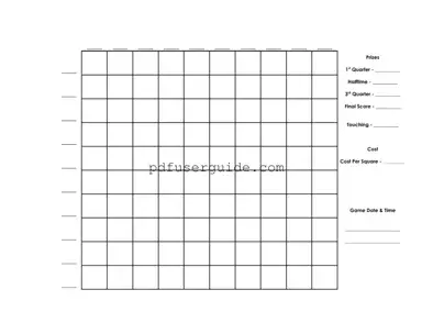 Free Football Pool Form in PDF