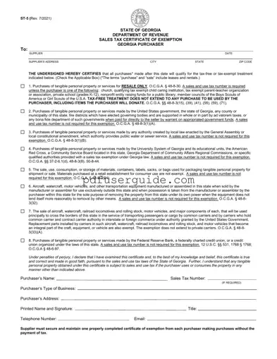 Free Georgia St 5 Form in PDF