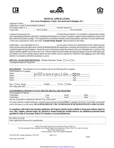 Free Gcaar 1204 Form in PDF