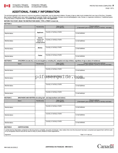 Free Imm 5406E Form in PDF