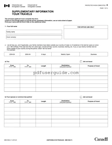 Free Imm 5562 Form in PDF