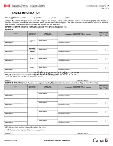 Free Imm 5645 Form in PDF