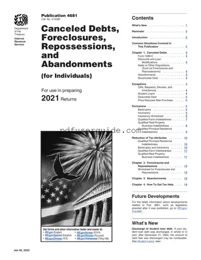 Free Irs 4681 Form in PDF