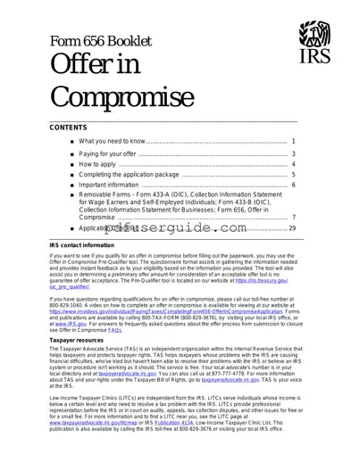 Free IRS 656-B Form in PDF