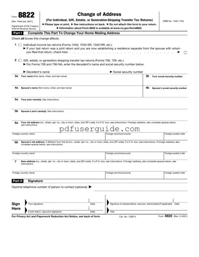 Free IRS 8822 Form in PDF