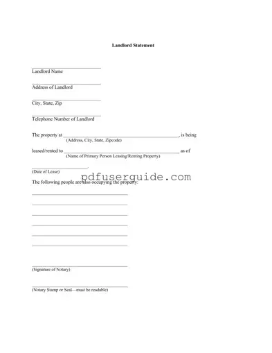 Free Landlord Statement Form in PDF