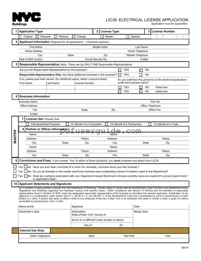 Free Lic 38 Form in PDF