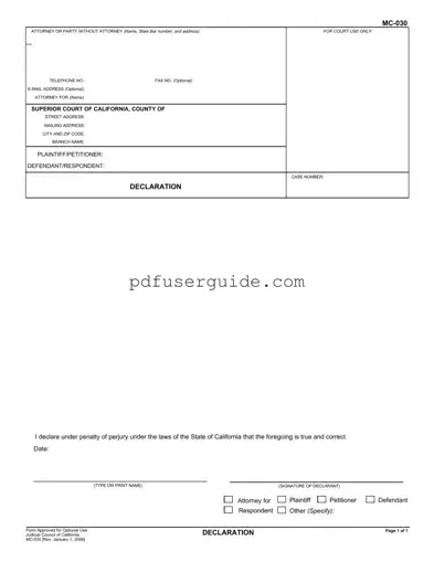 Free Mc 030 Form in PDF