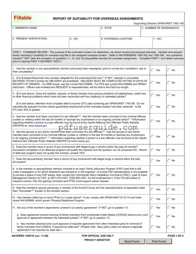 Free Navpers 1300 16 Form in PDF