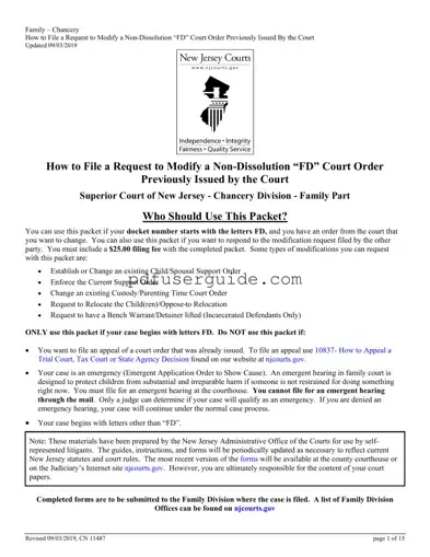 Free Nj Court 11487 Form in PDF
