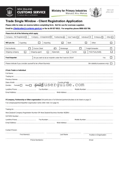 Free Nzcs 224 Form in PDF