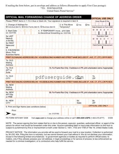 Free PS 3575 Form in PDF