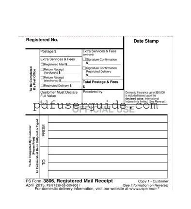 Free Ps 3806 Form in PDF