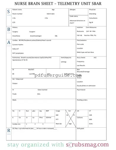 Free Sheet Telemetry Form in PDF