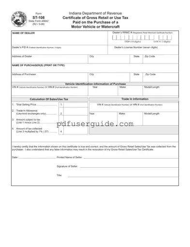 Free St 108 Form in PDF