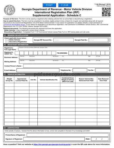Free T 140 Form in PDF