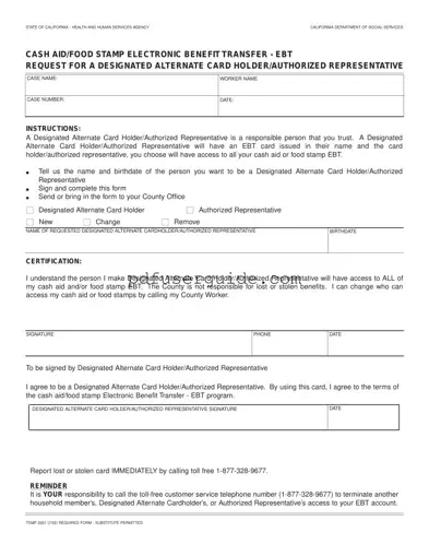 Free Temp 2201 Form in PDF