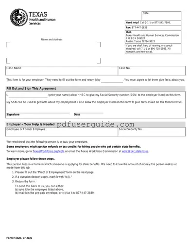 Free Texas Employment Verification Form in PDF