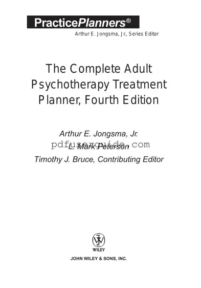 Free Treatment Planner Form in PDF