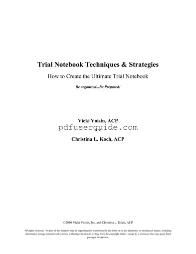 Free Trial Notebook Form in PDF