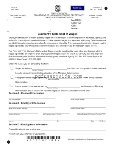 Free Uia 1718 Form in PDF