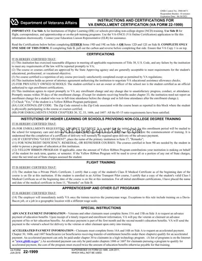 Free Va 22 Form in PDF