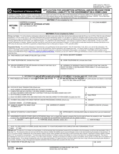 Free Va 26 6381 Form in PDF