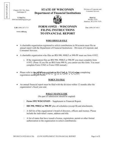 Free Wisconsin Form in PDF