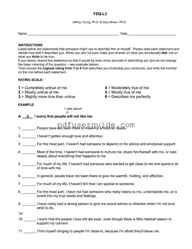 Free Ysq L3 Form in PDF