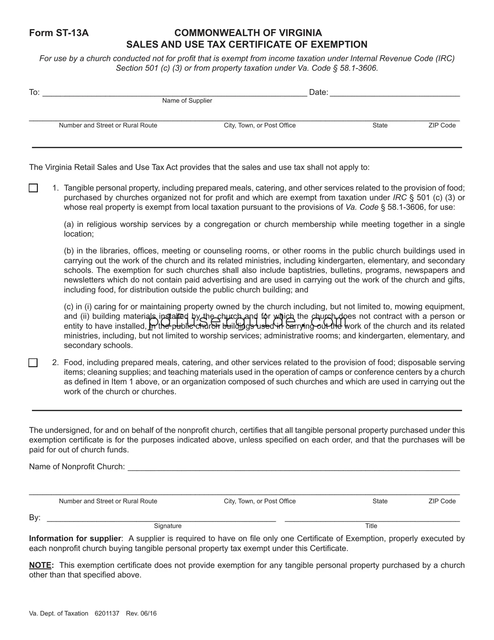 Free St 13A Form in PDF