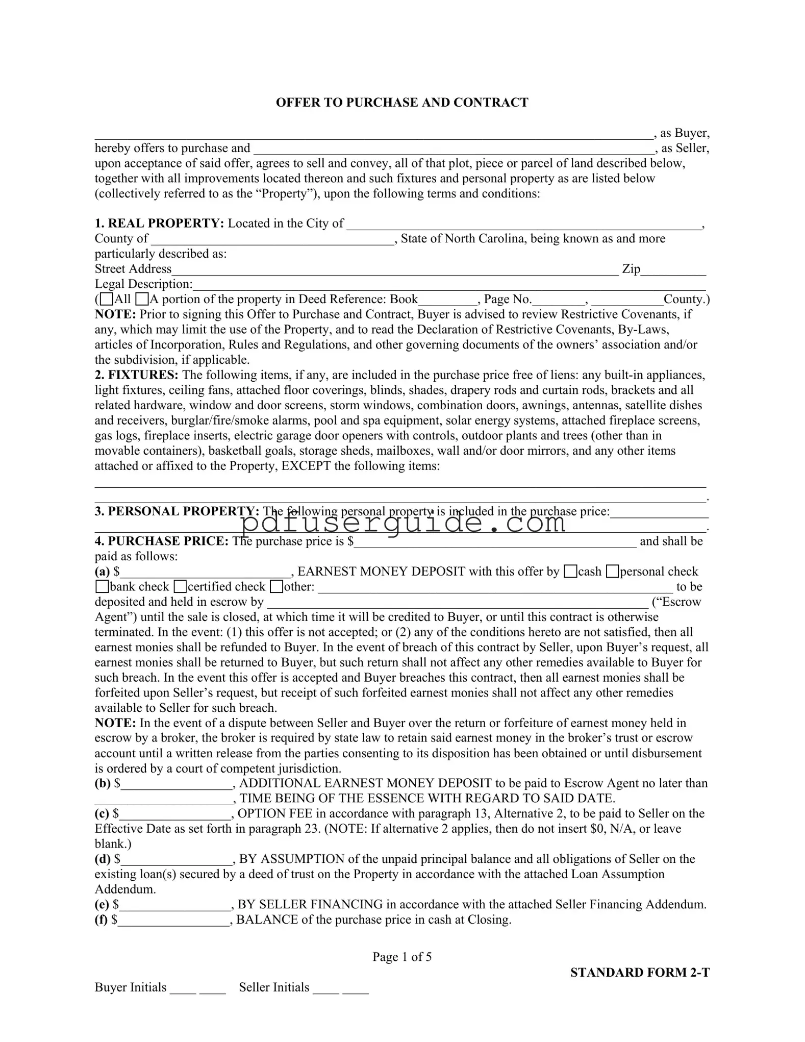 Free Standard 2 T Form in PDF