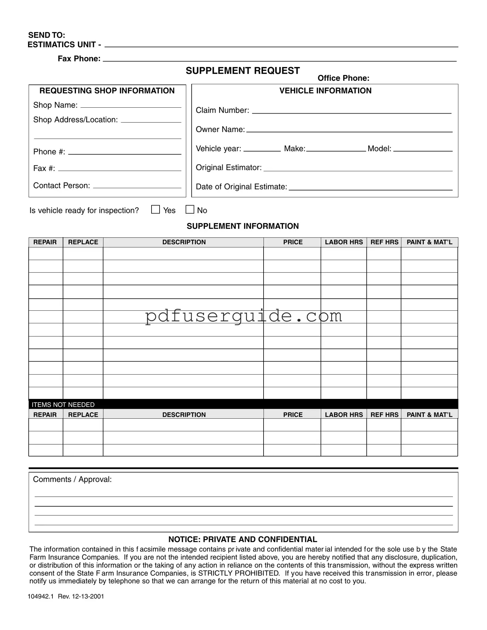 Free State Farm B2B Form in PDF