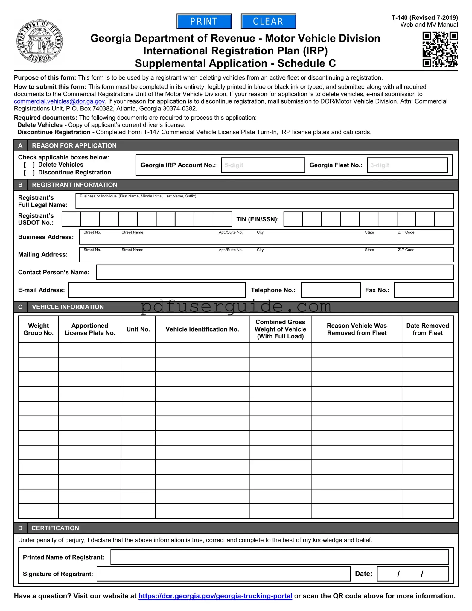 Free T 140 Form in PDF