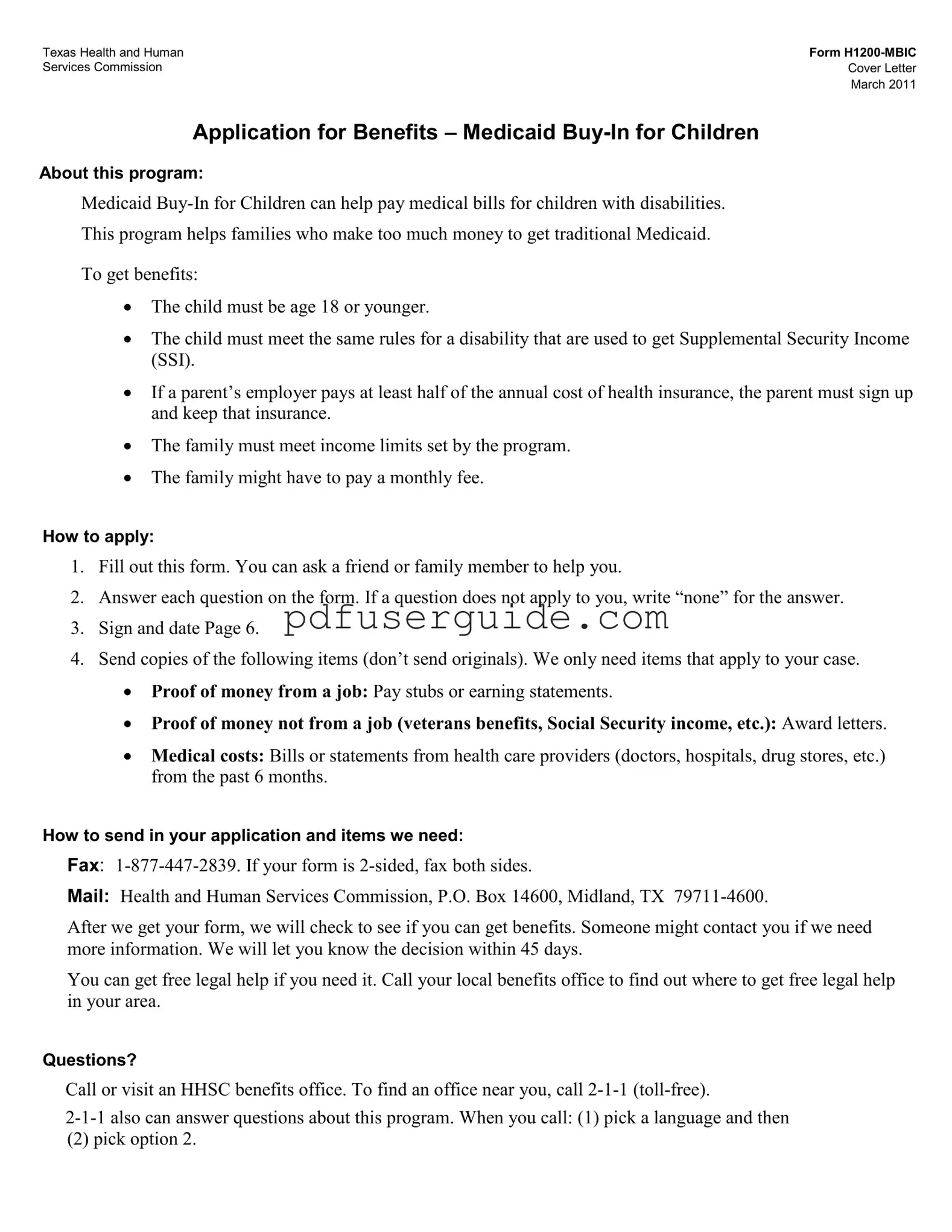 Free Texas H1200 Mbic Form in PDF