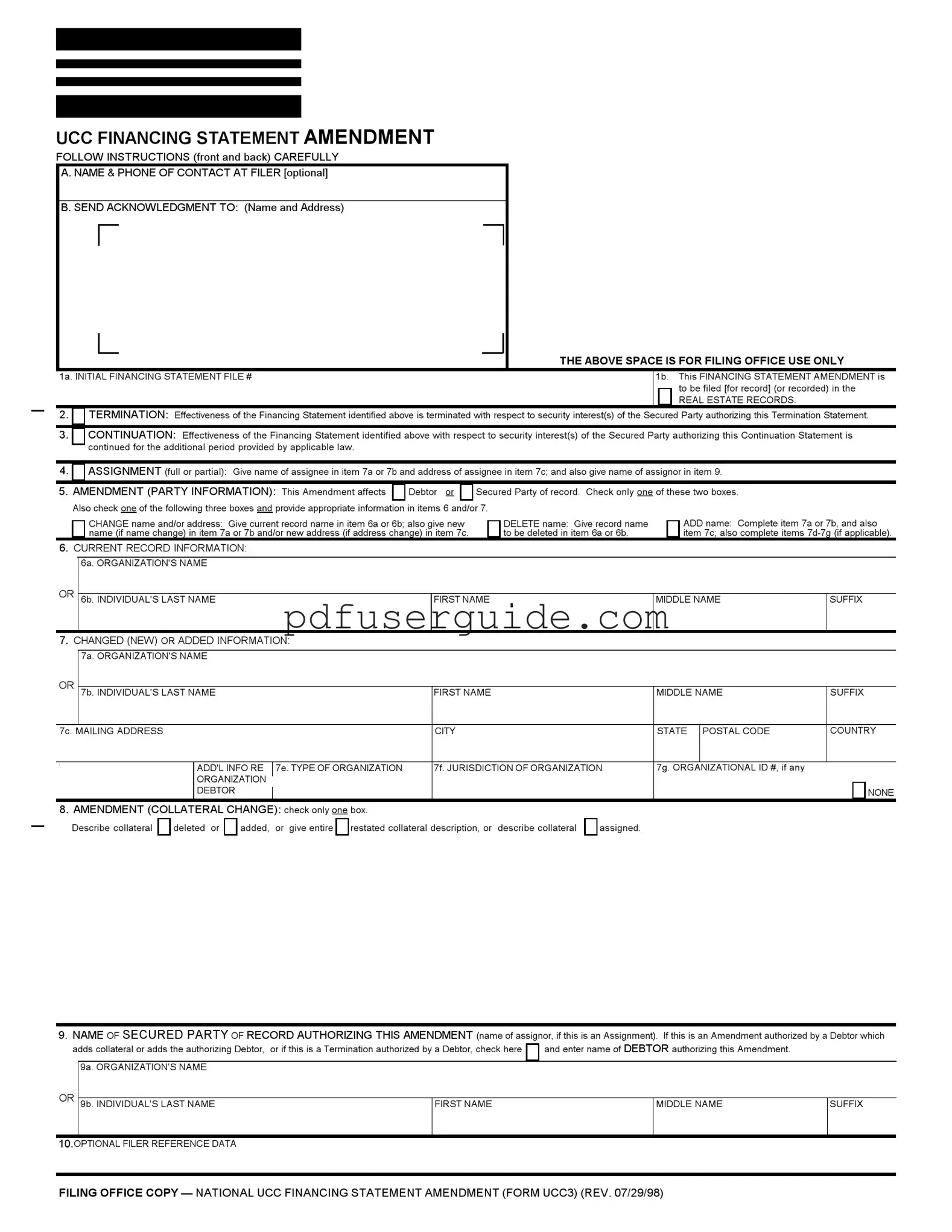Free Ucc3 Form in PDF