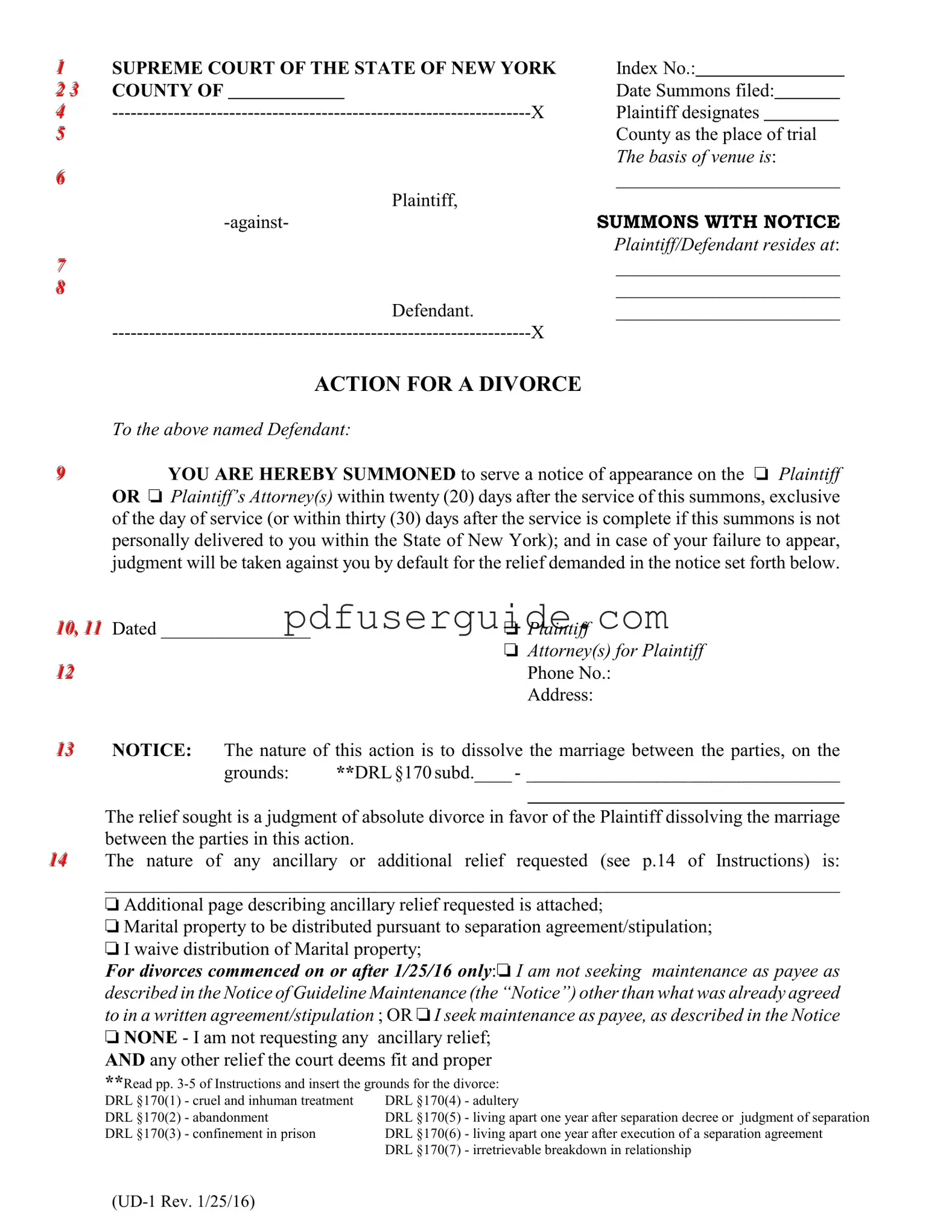 Free Ud 1 Form in PDF