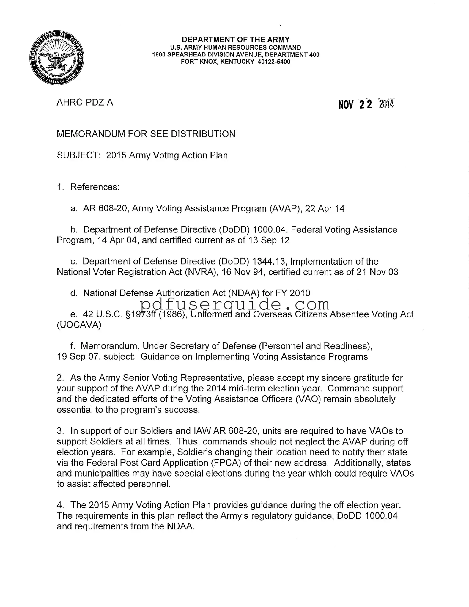 Free Us Army Letter Head Form in PDF