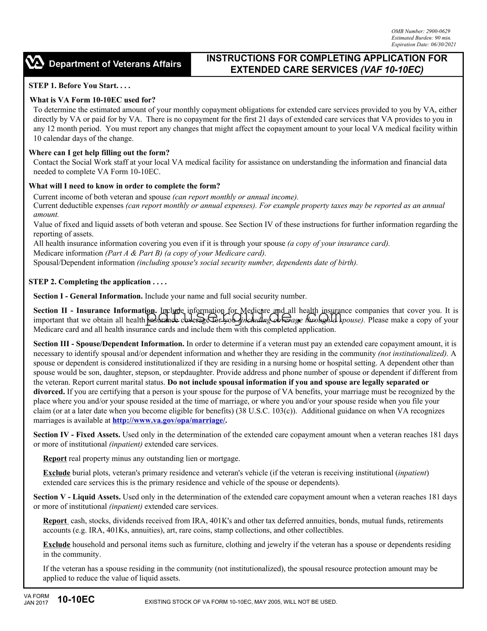 Free Va 10 10Ec Form in PDF