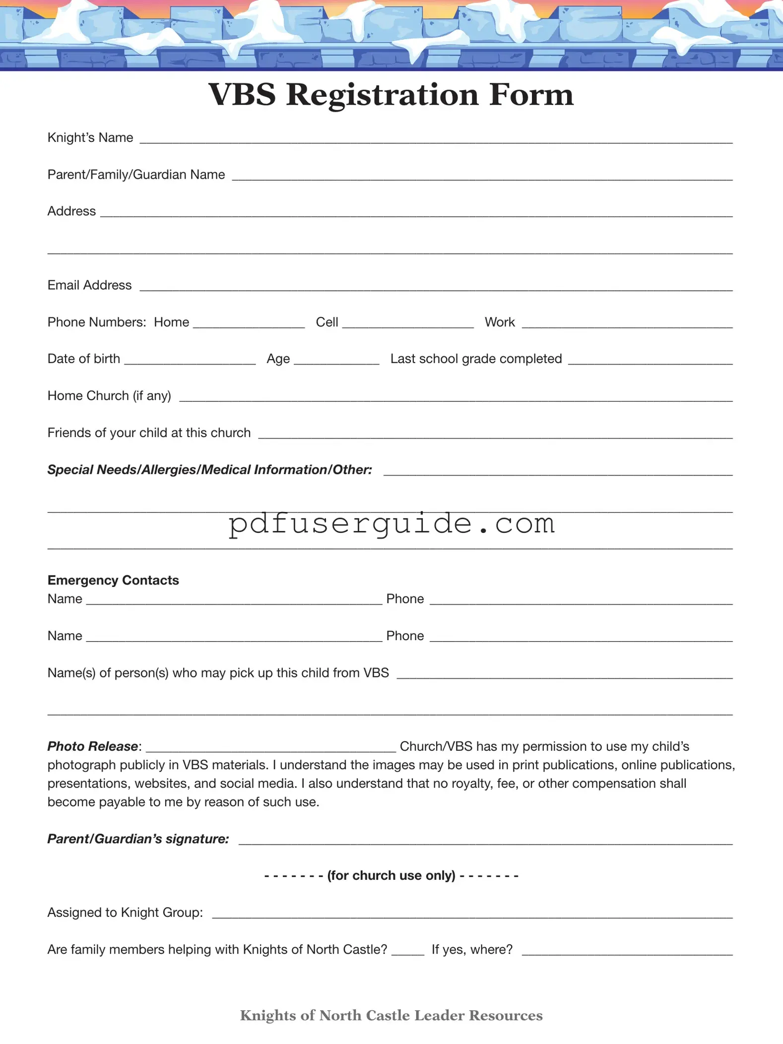 Free Vbs Form in PDF