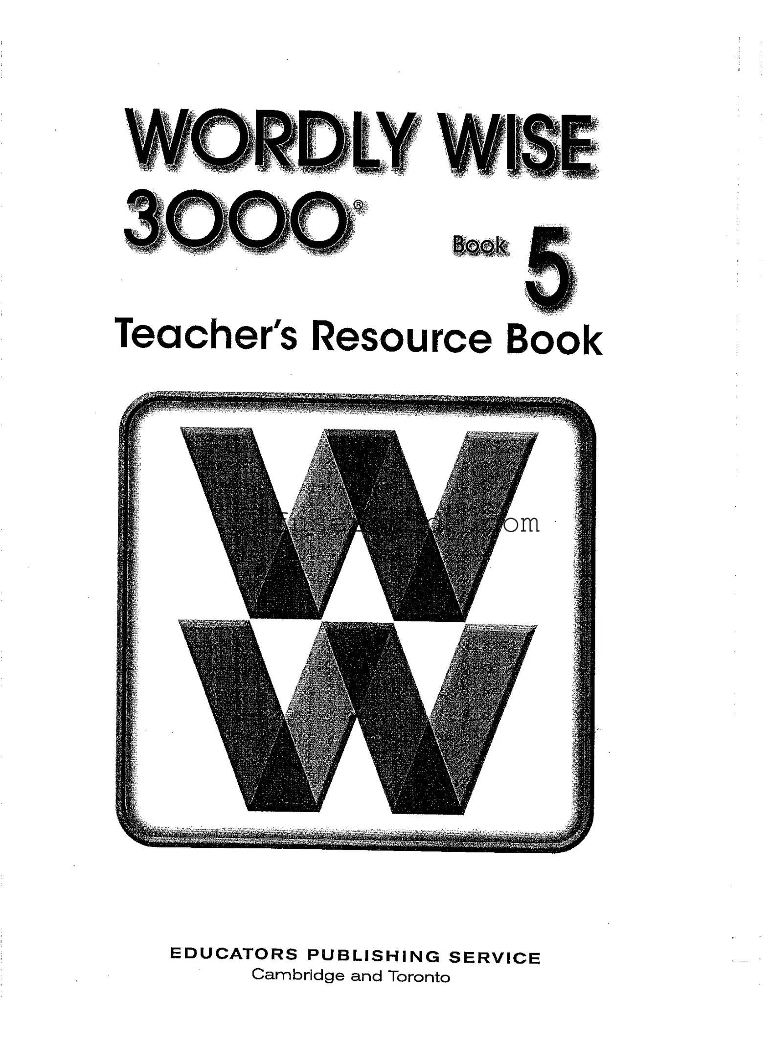 Free Wordly Wise 3000 Book 5 Form in PDF